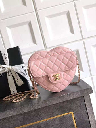 Ch*el 25b heart bag as5764 18x19x5cm