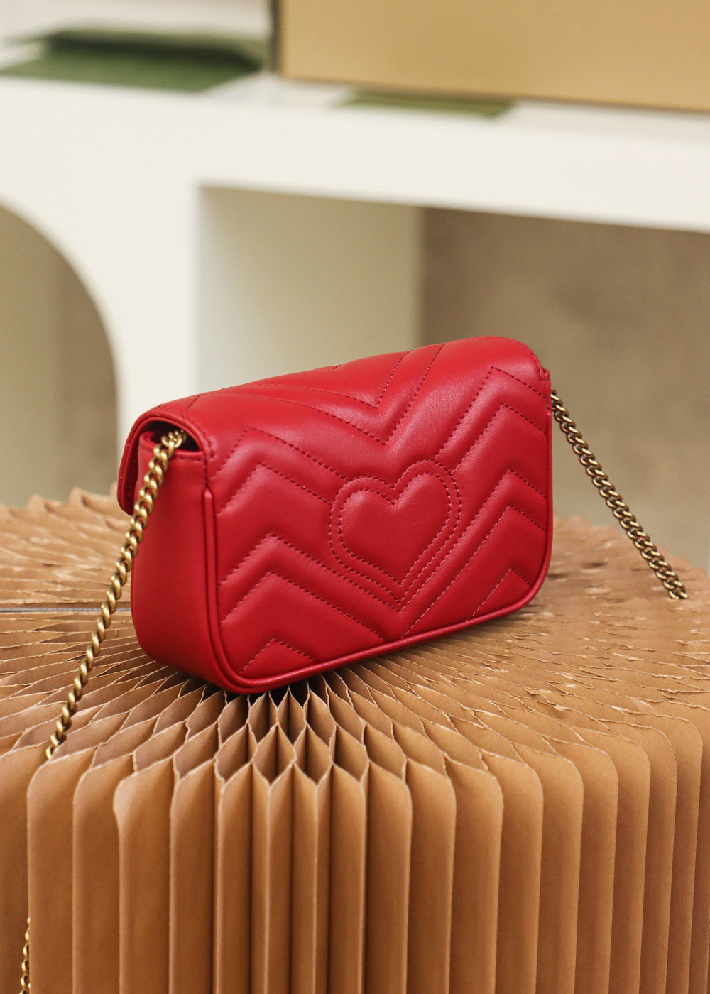 gg marmont matelasse leather S*per mini bag 16.5x10.2x5.1cm