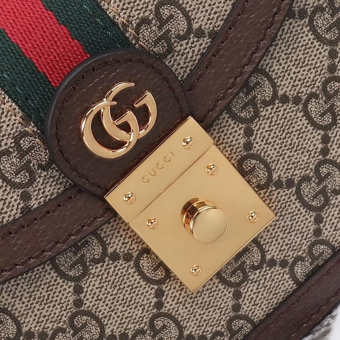 G*u*i ophidia top handle bag 17.5×13×6 cm