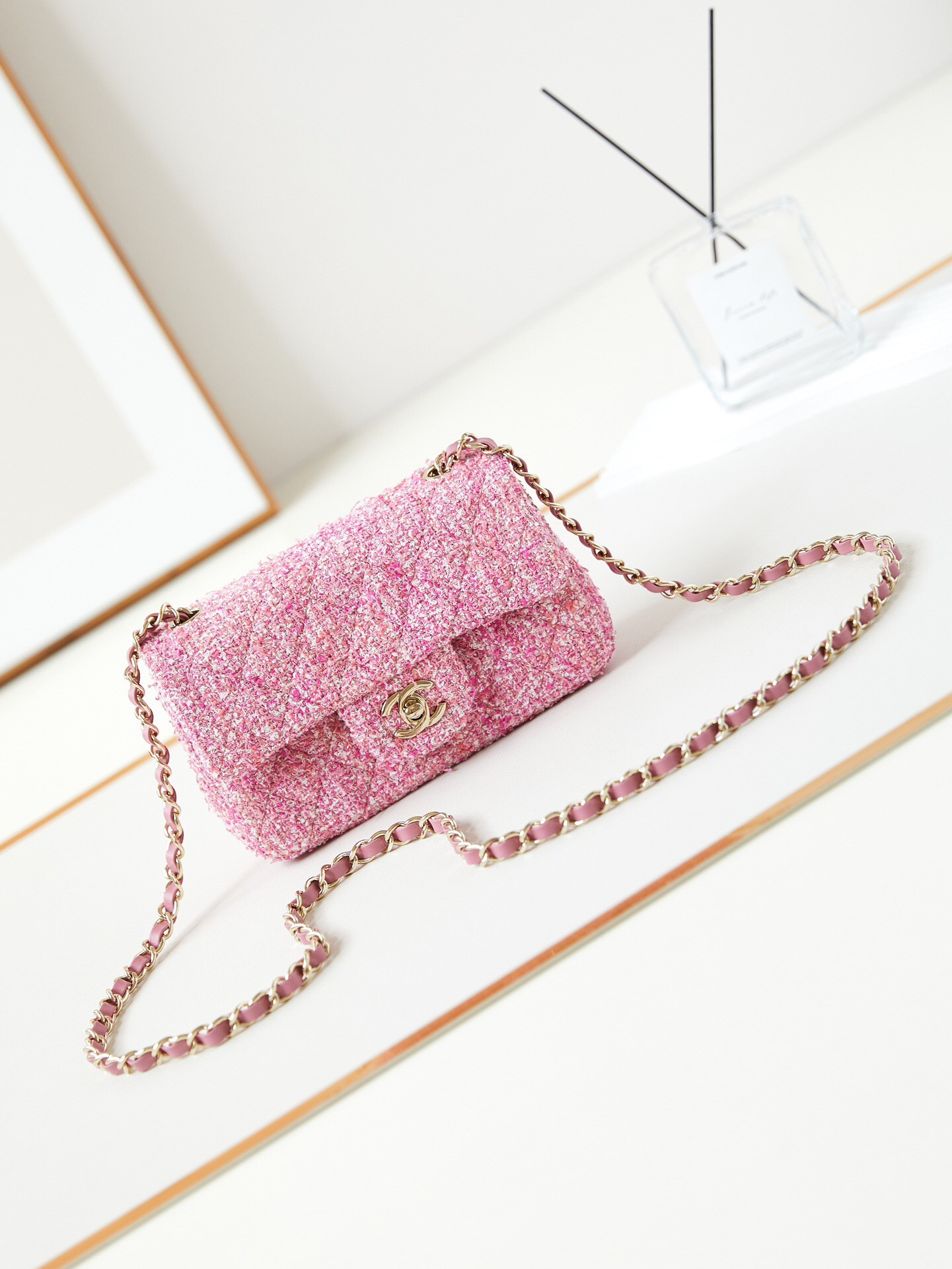 Ch*el mini classic 11.12 handbag 12×20×6cm