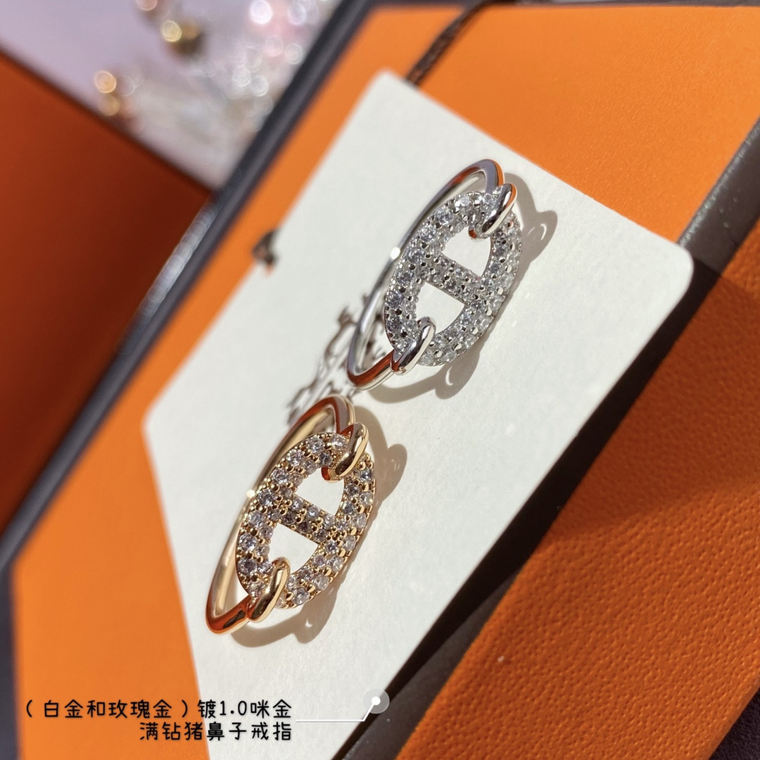 hermès farandole collier de chien full Di*m*nd ring
