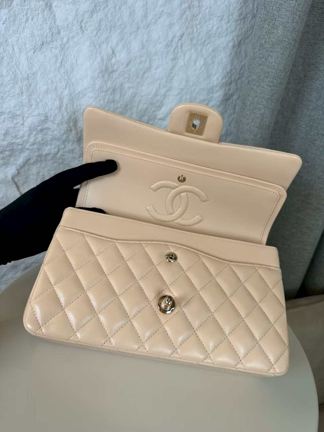 Ch*el classic flap handbag cf 25x15x6cm