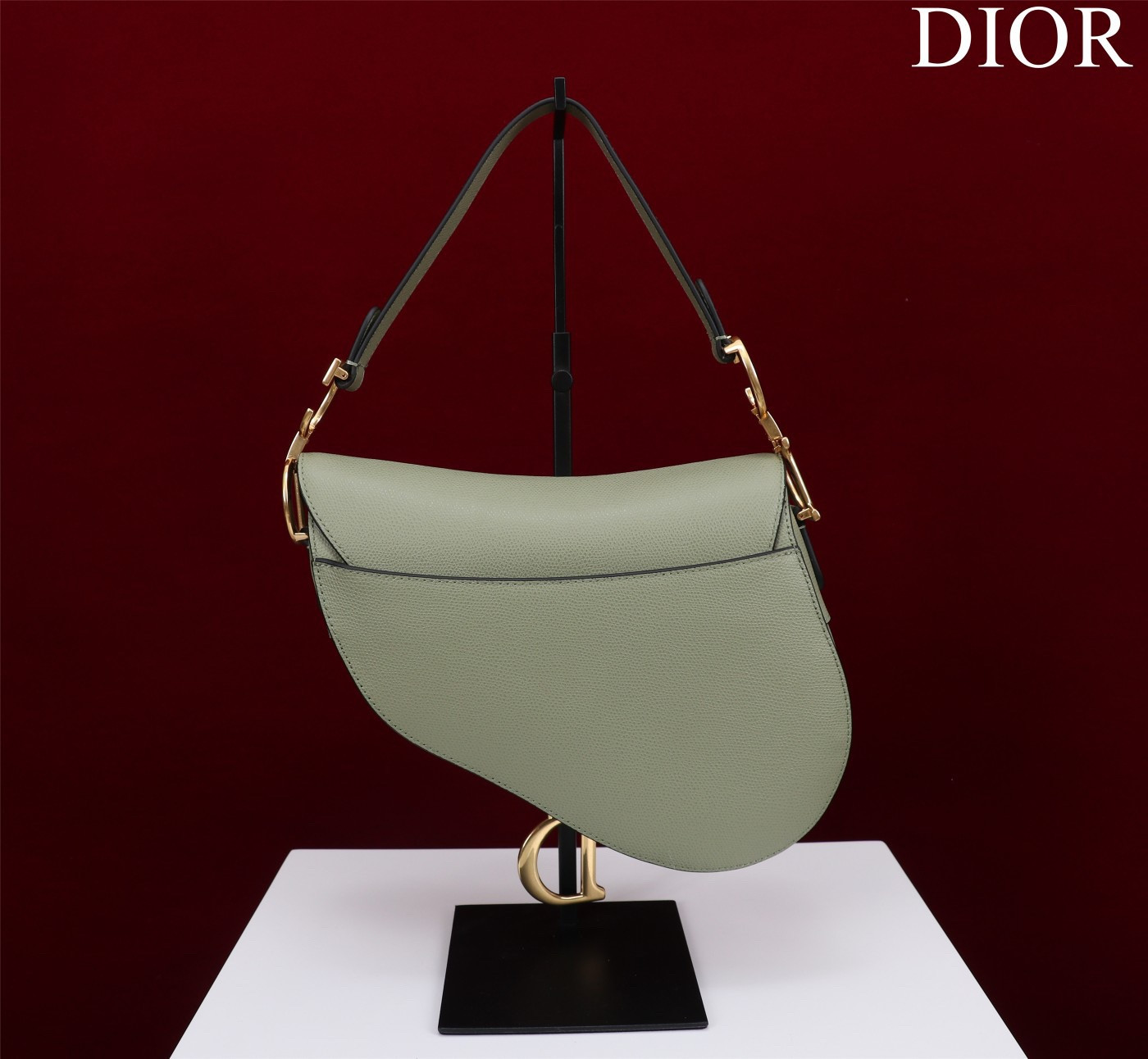D*or saddle bag grained calfskin 25.5x20x6.5cm