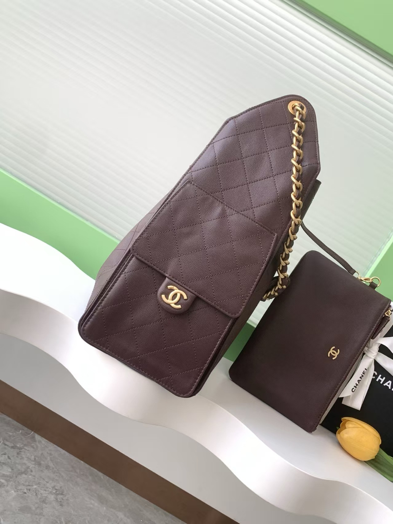 Ch*el 25c bucket bag 40x30x15cm