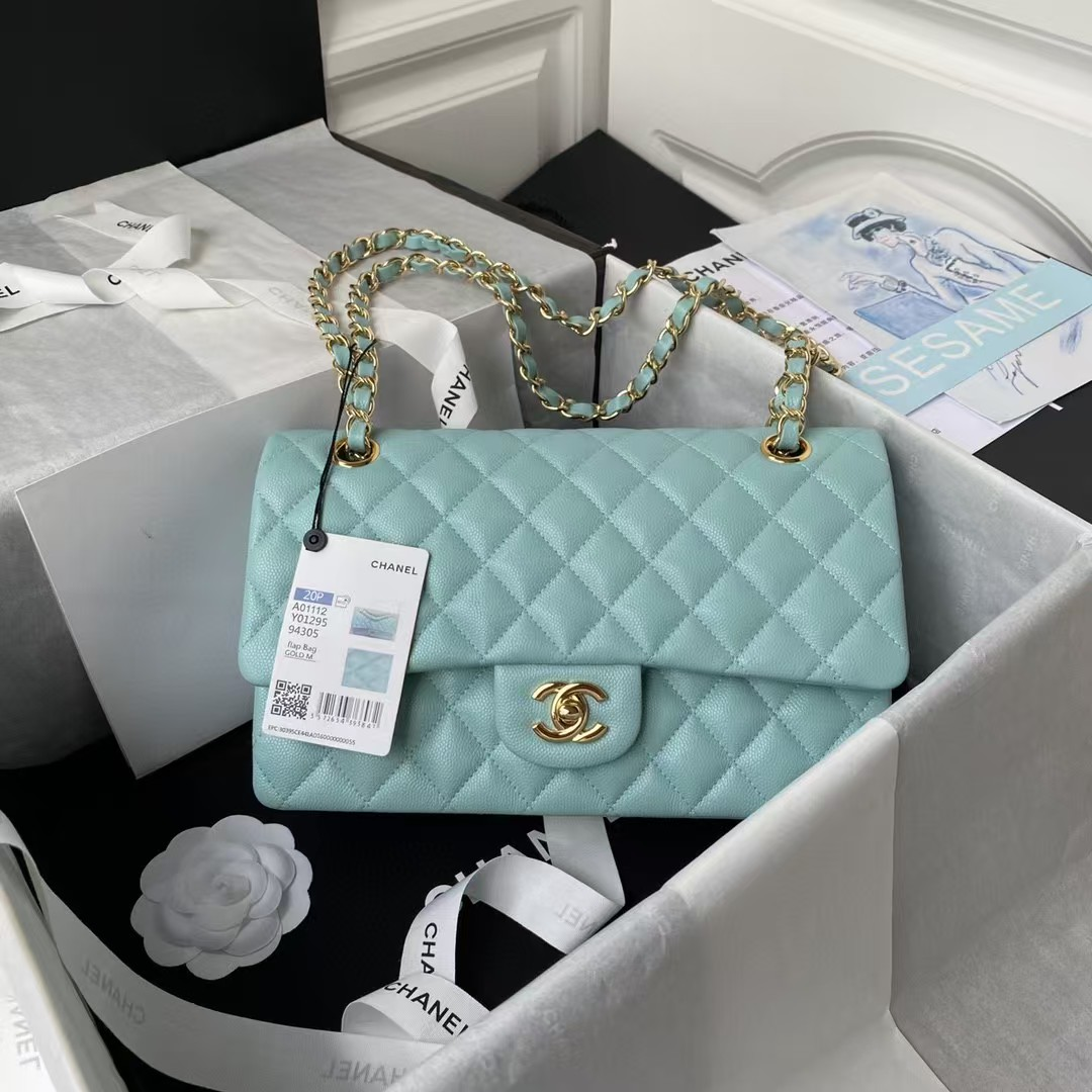 Ch*el classic flap bag 15.5×25.5×6.5cm