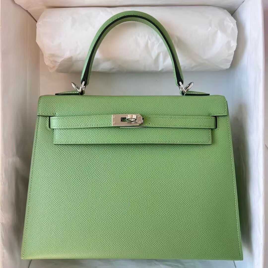 HERMÈS Kelly Silver-tone Hardware 28