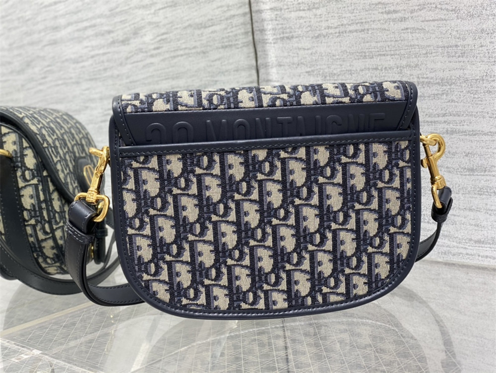 medium D*or bobby bag blue D*or oblique jacquard