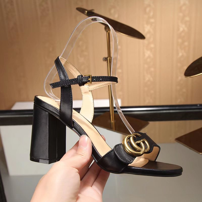 ua G*u*i horsebit mid-heel sandal