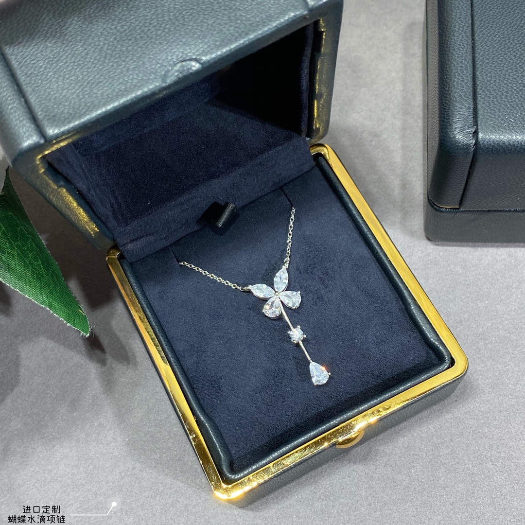 Graff Butterfly Water Drops Necklace