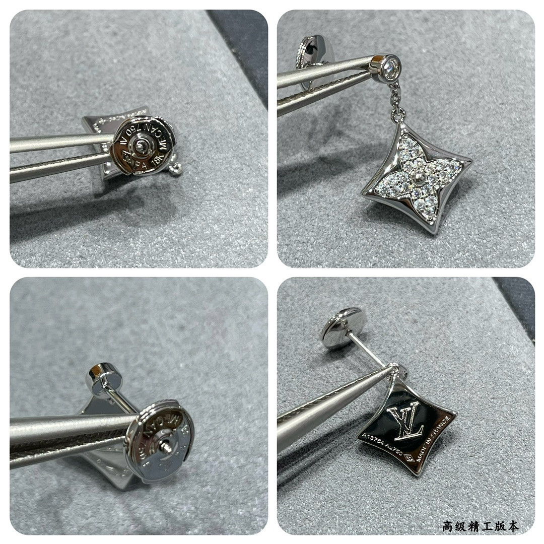 l0*is v*t0n square Di*m*nd earrings