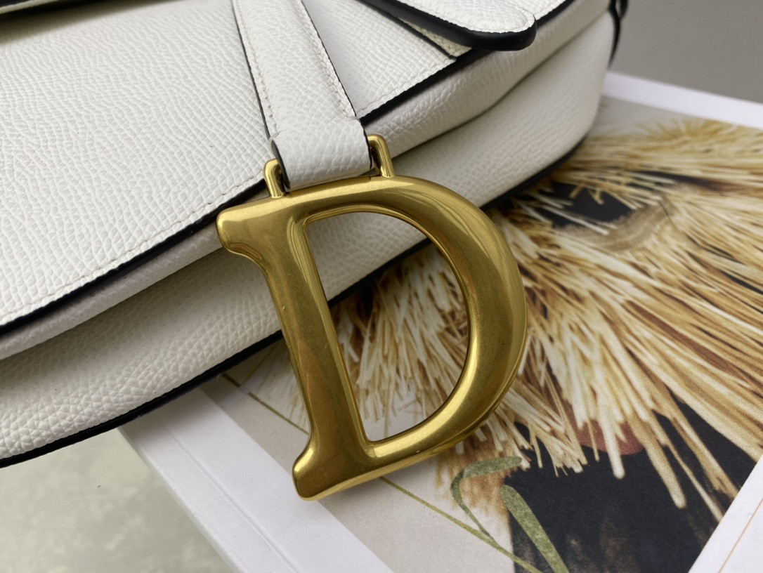 SADDLE BAG WITH STRAP Latte Grained Calfskin 25.5x20x6.5cm