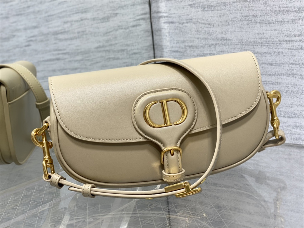 D*or bobby east-west bag sand-colored box calfskin