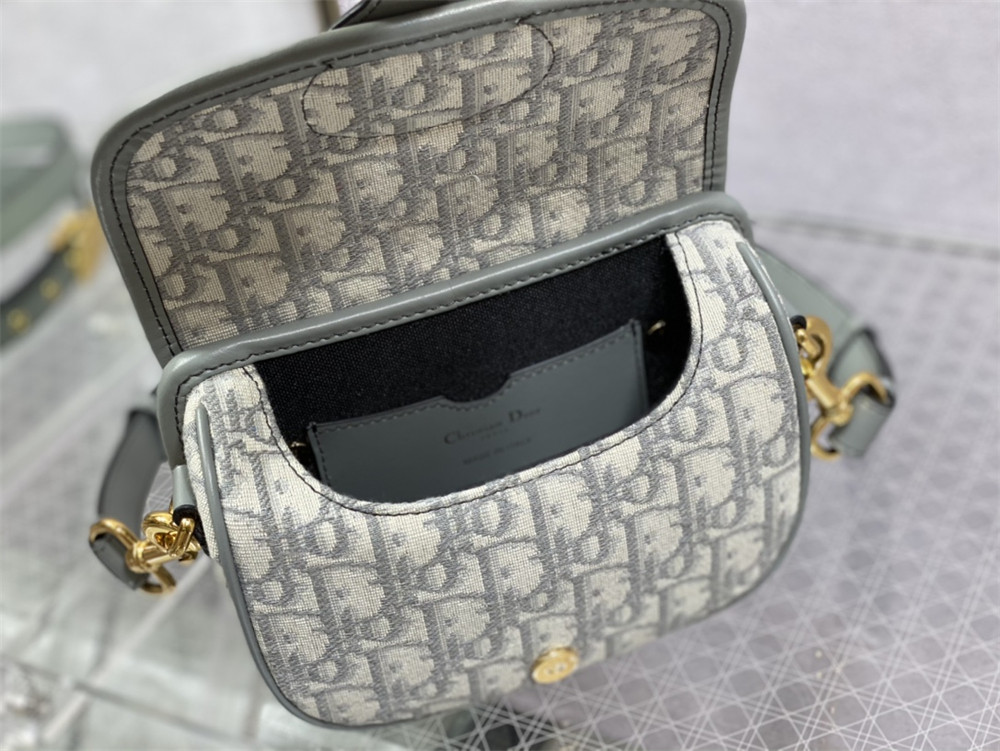 medium D*or bobby bag white D*or oblique jacquard