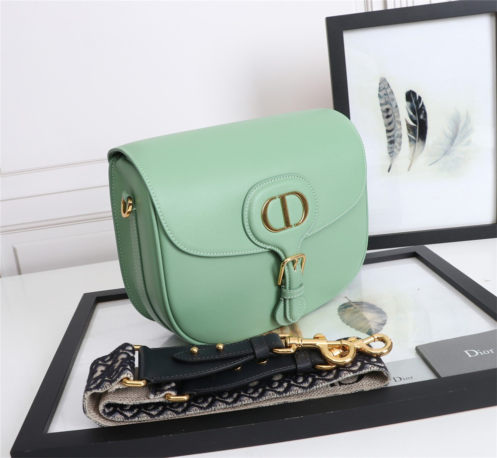 large D*or bobby bag green box calfskin