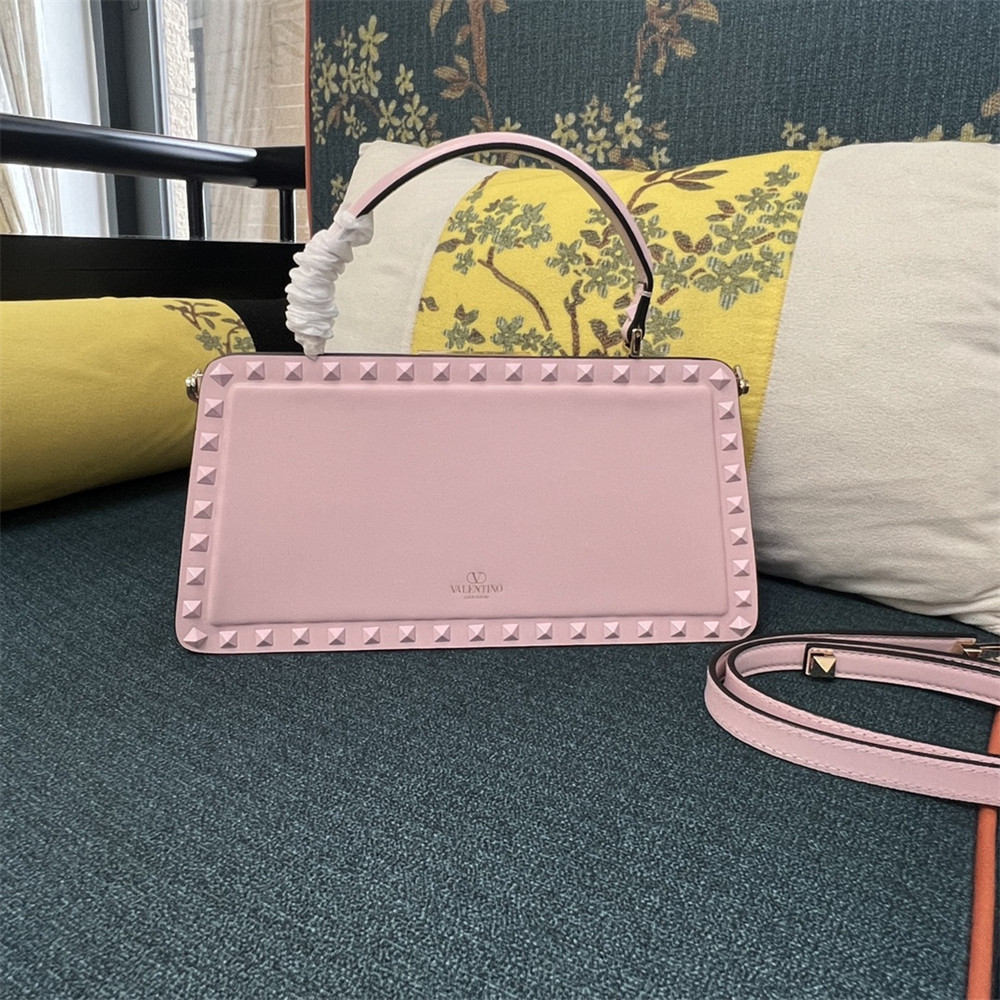 VALENTINO GARAVANI ROCKSTUD23 smooth calfskin handbag Pink