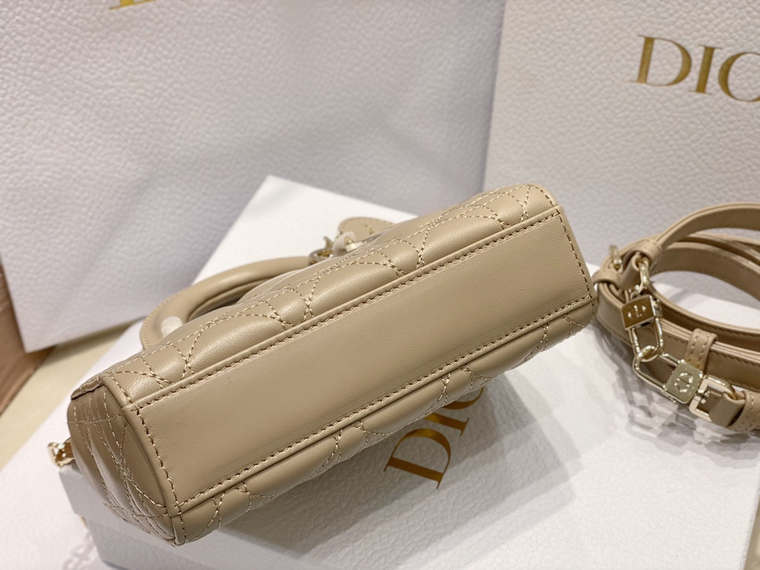 D*or mini lady d-joy bag biscuit 16 x 9 x 5 cm
