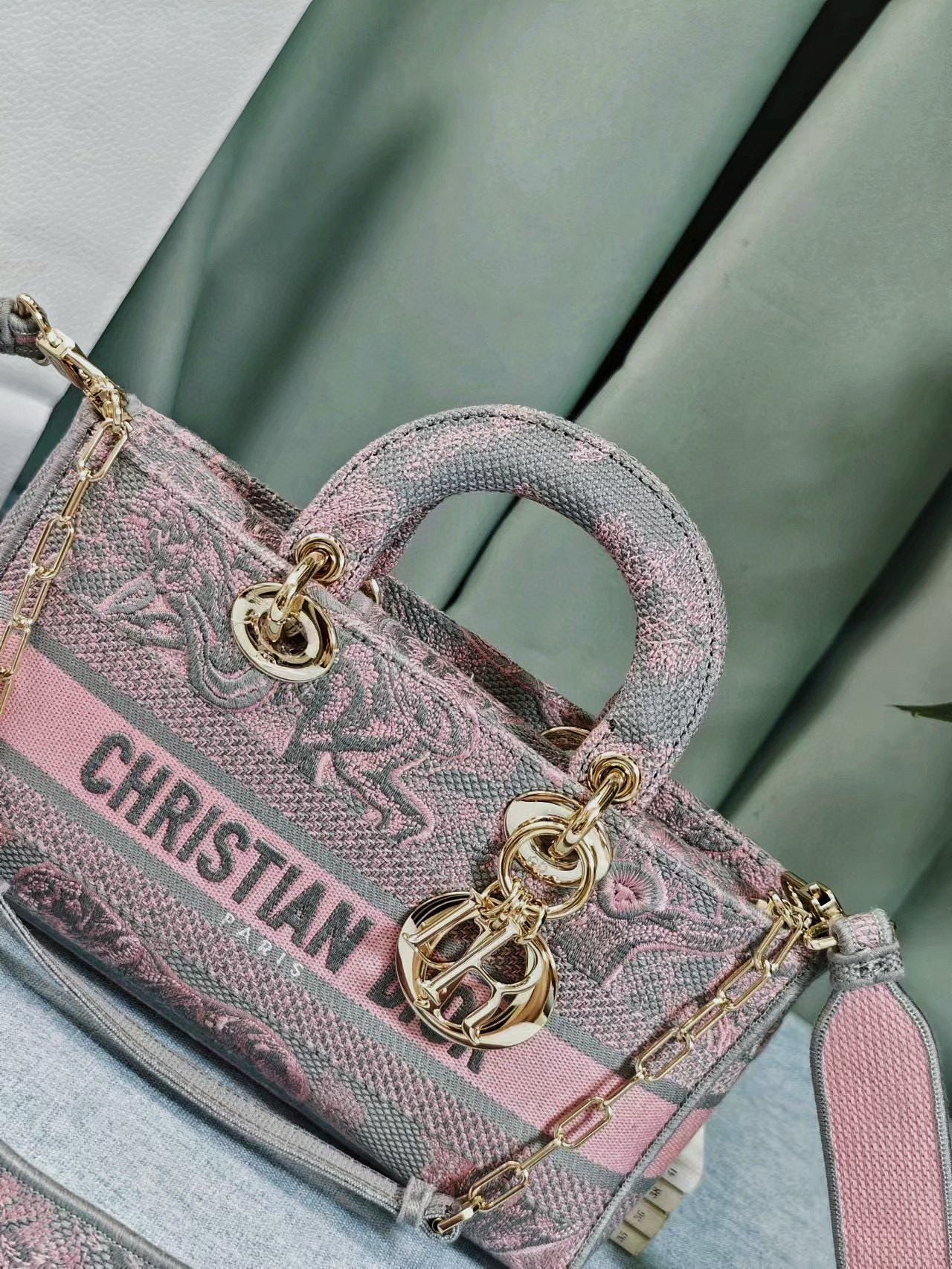 D*or medium lady d-joy bag pink