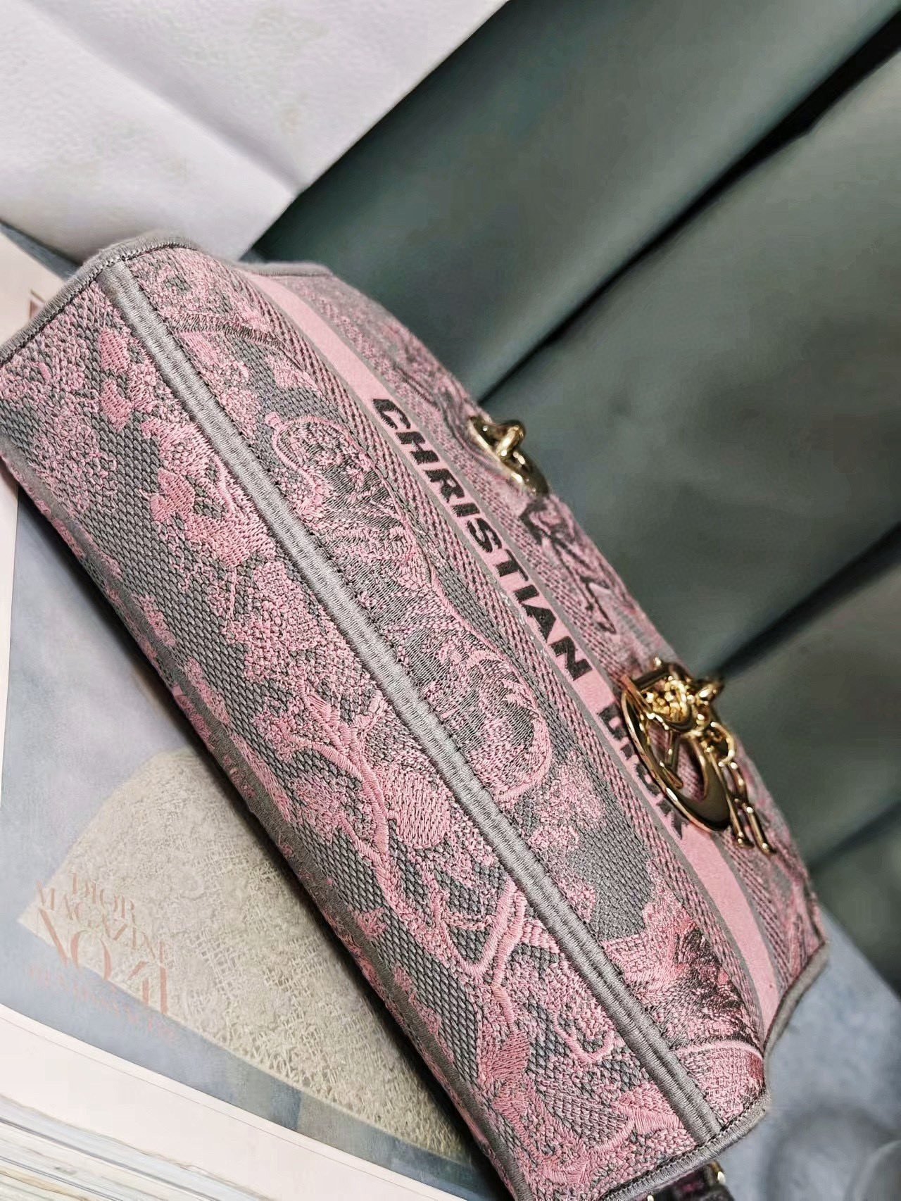 D*or medium lady d-joy bag pink