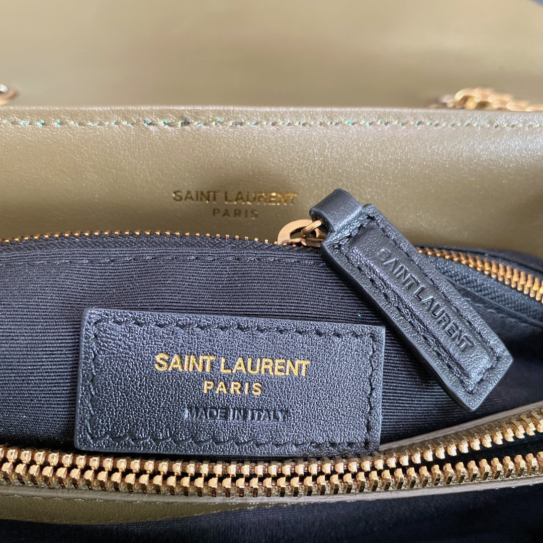Y*L loulou medium in quilted leather 12.5 x 8.6 x 3.5 inches