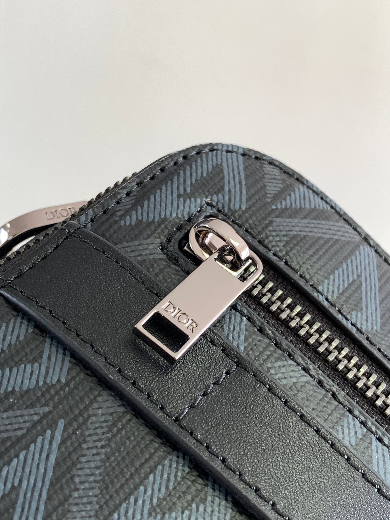 D*or safari bag with strap navy 8.5 x 6 x 2.5 inches