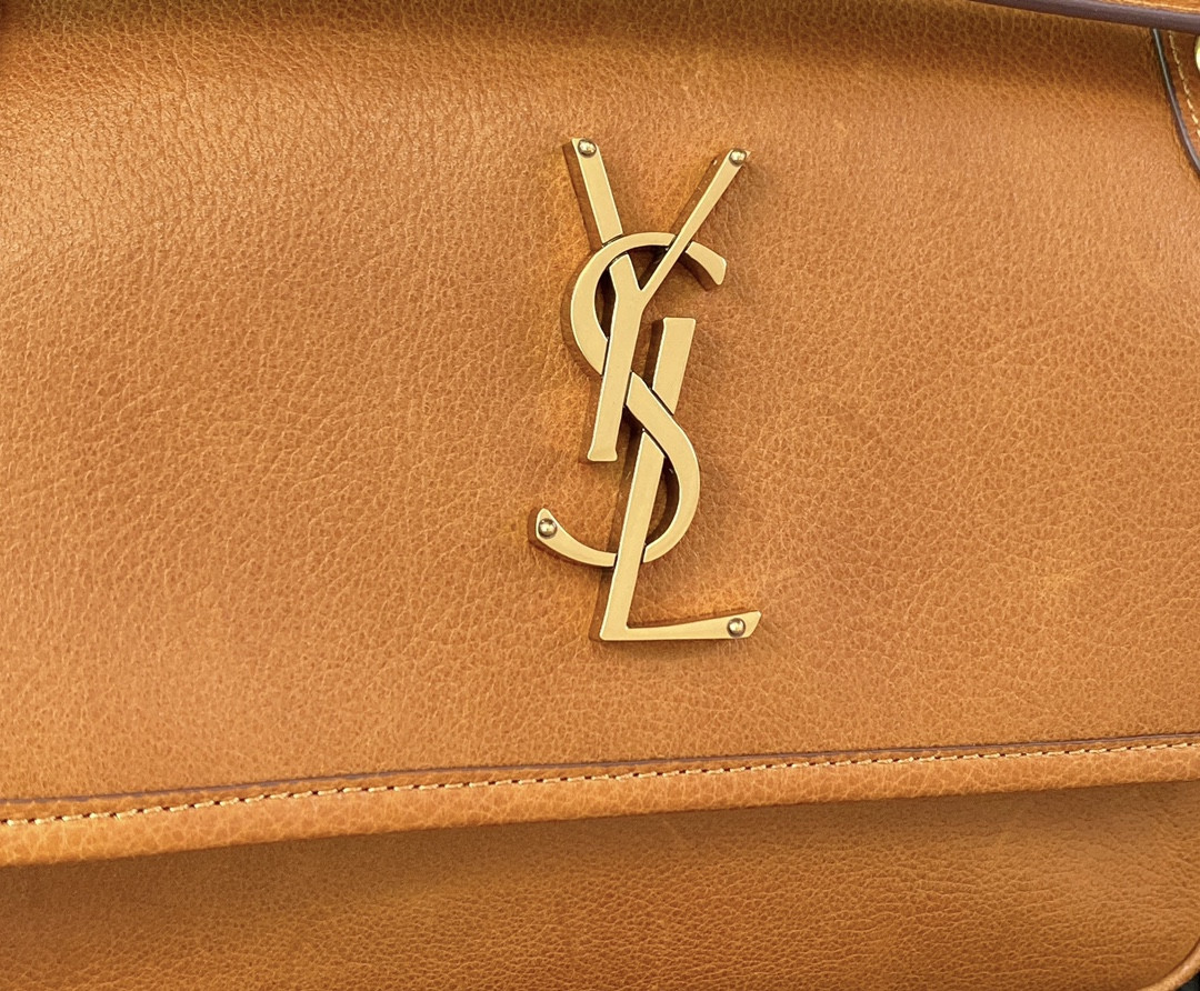Y*L niki medium in vintage leather orange 11 x 7.8 x 3.3 inches