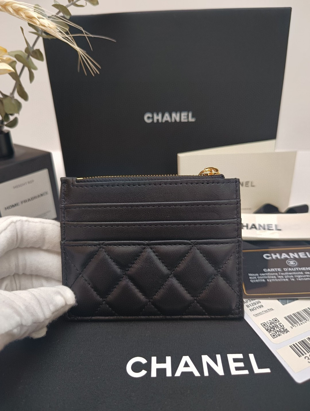 Ch*el card holder 9x11.5cm