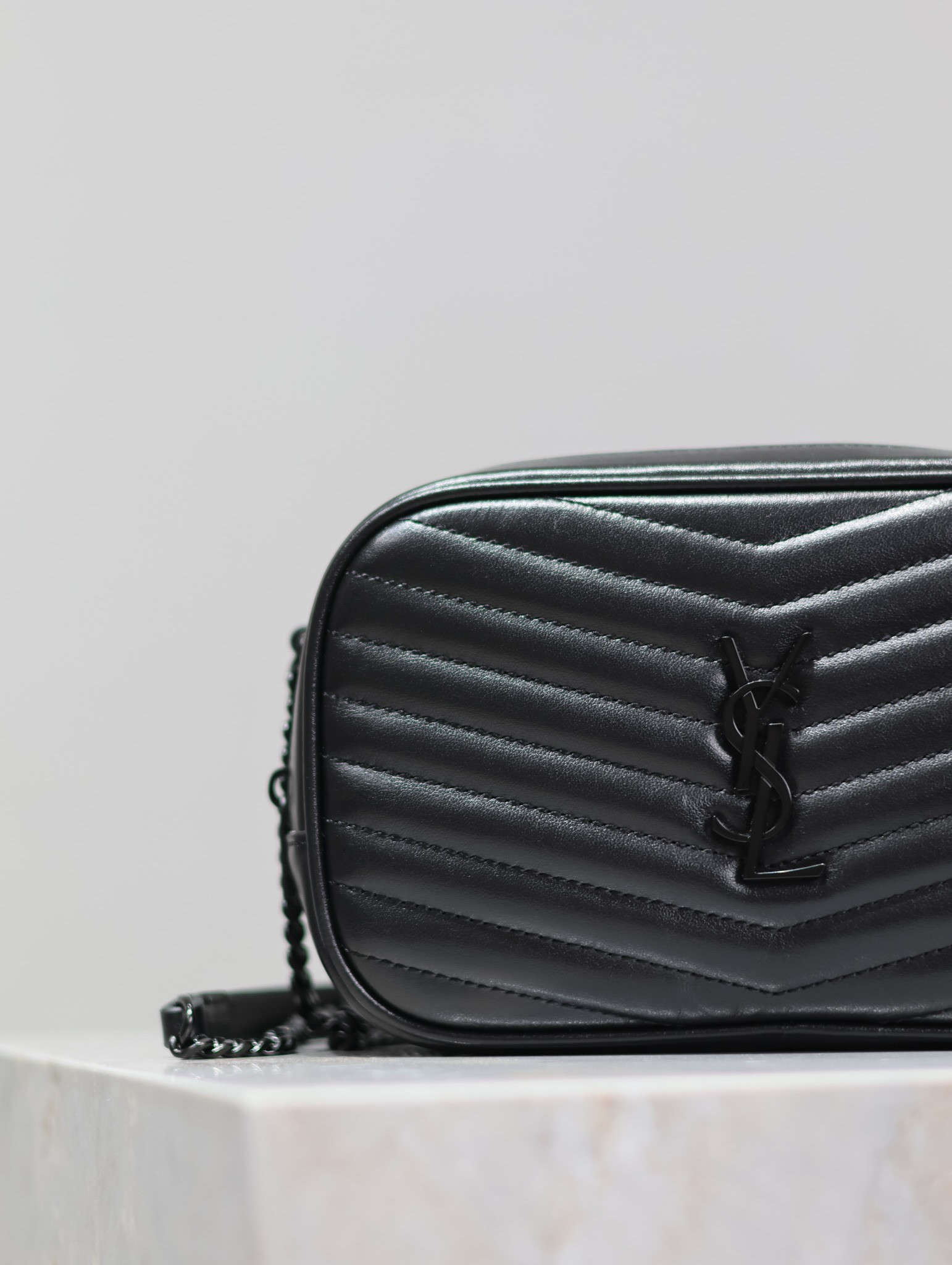 Y*L mini lou in quilted leather 7.5 x 4.1 x 2 inches