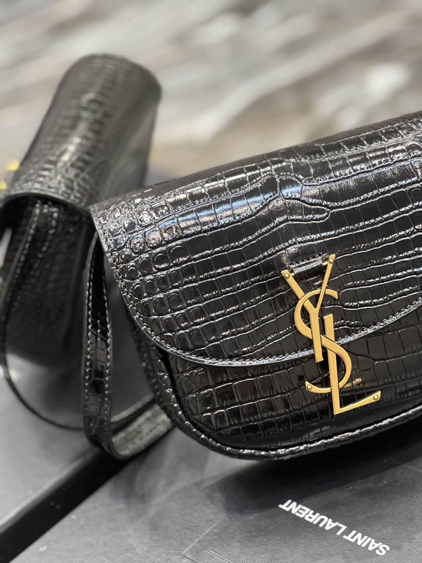 Y*L kaia small satchel in smooth leather 7.2 x 6.1 x 2.1 inches