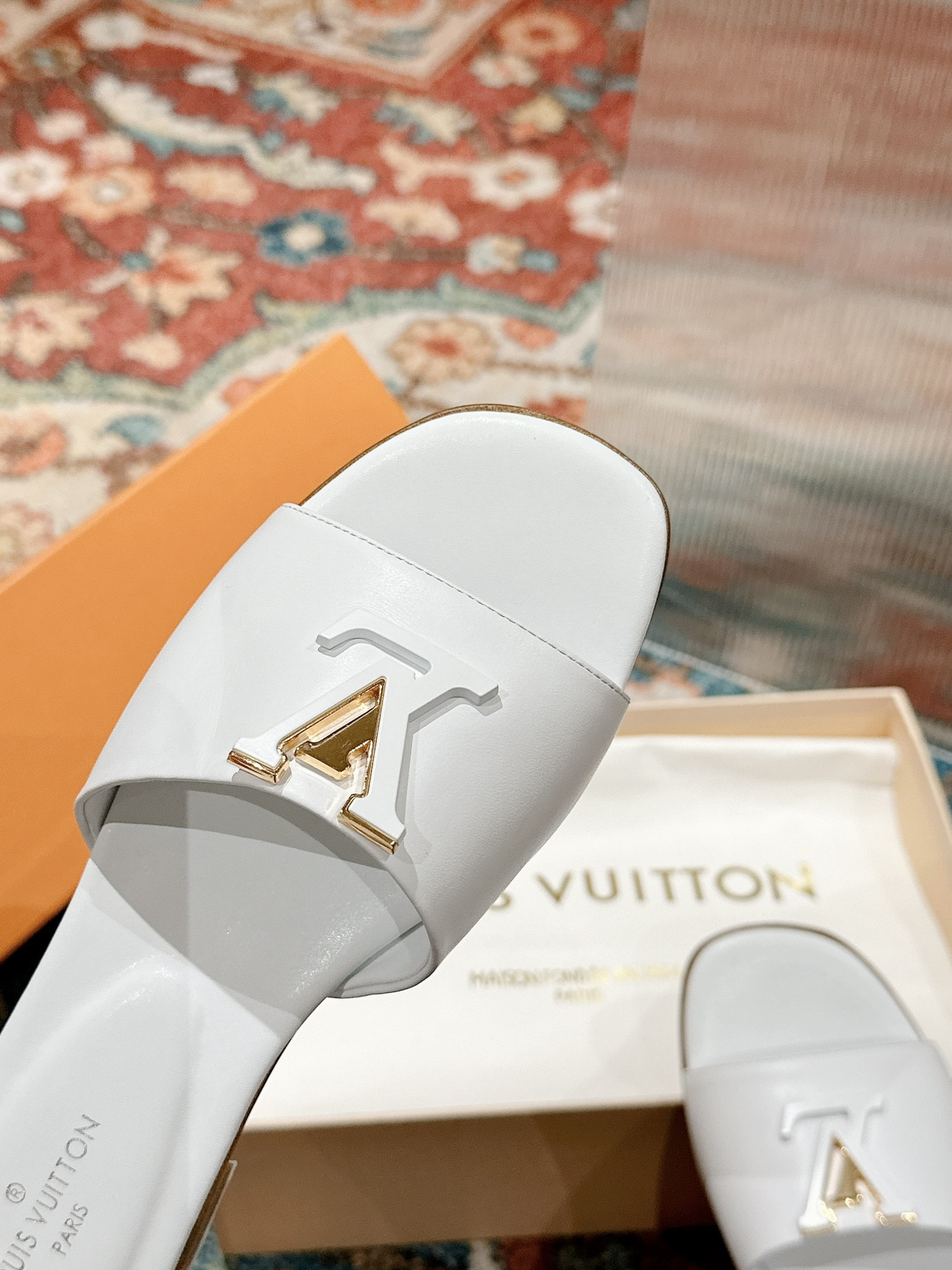 UA LV Capri Flat Mule White