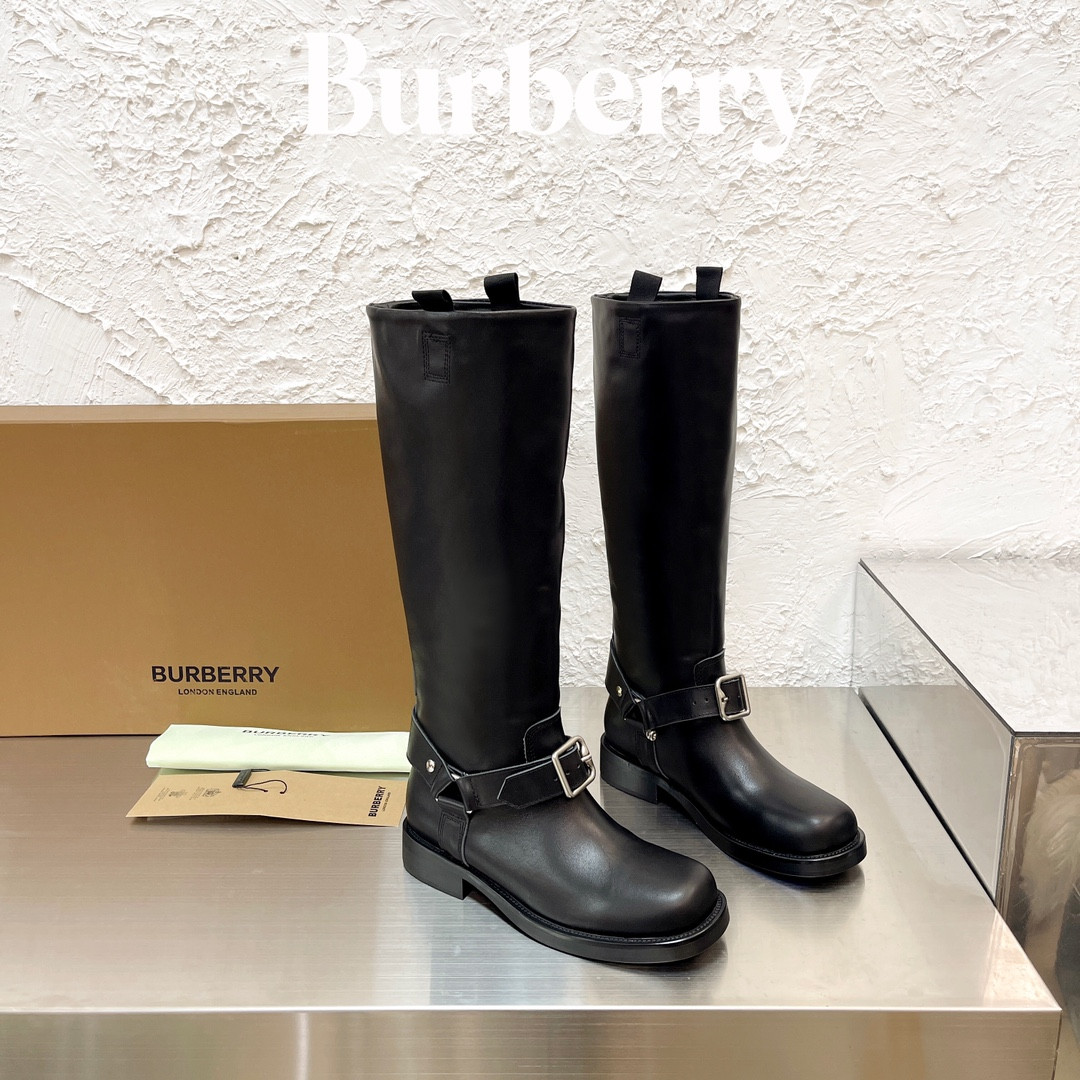 ua B**rry leather saddle tall boots