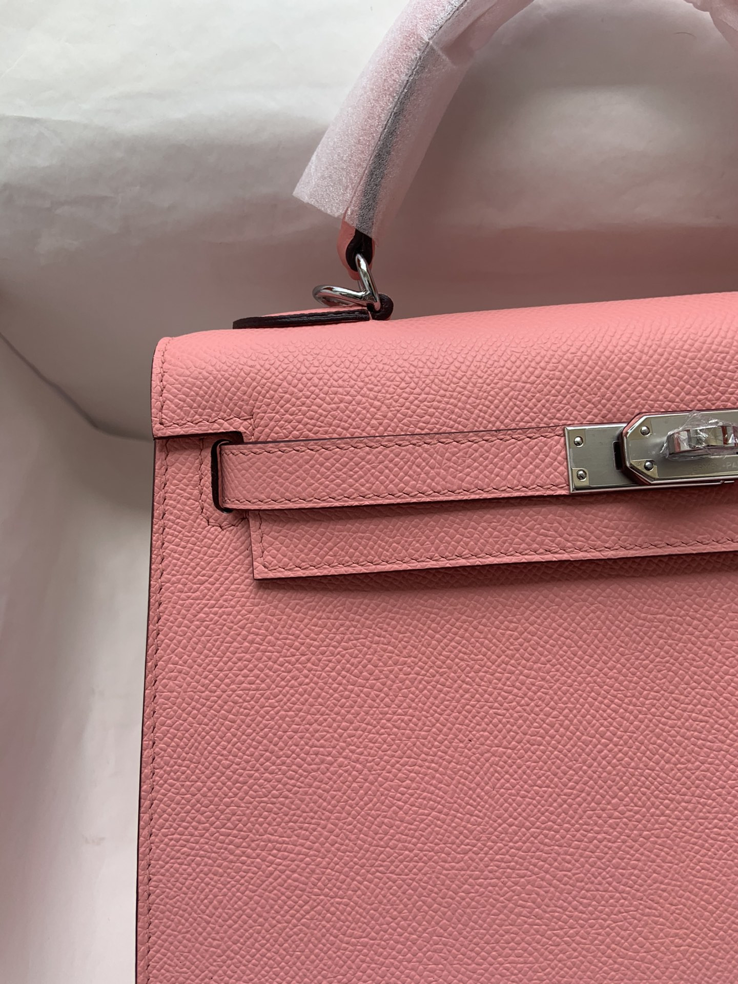 HERMÈS Kelly Silver-tone Hardware 25 28