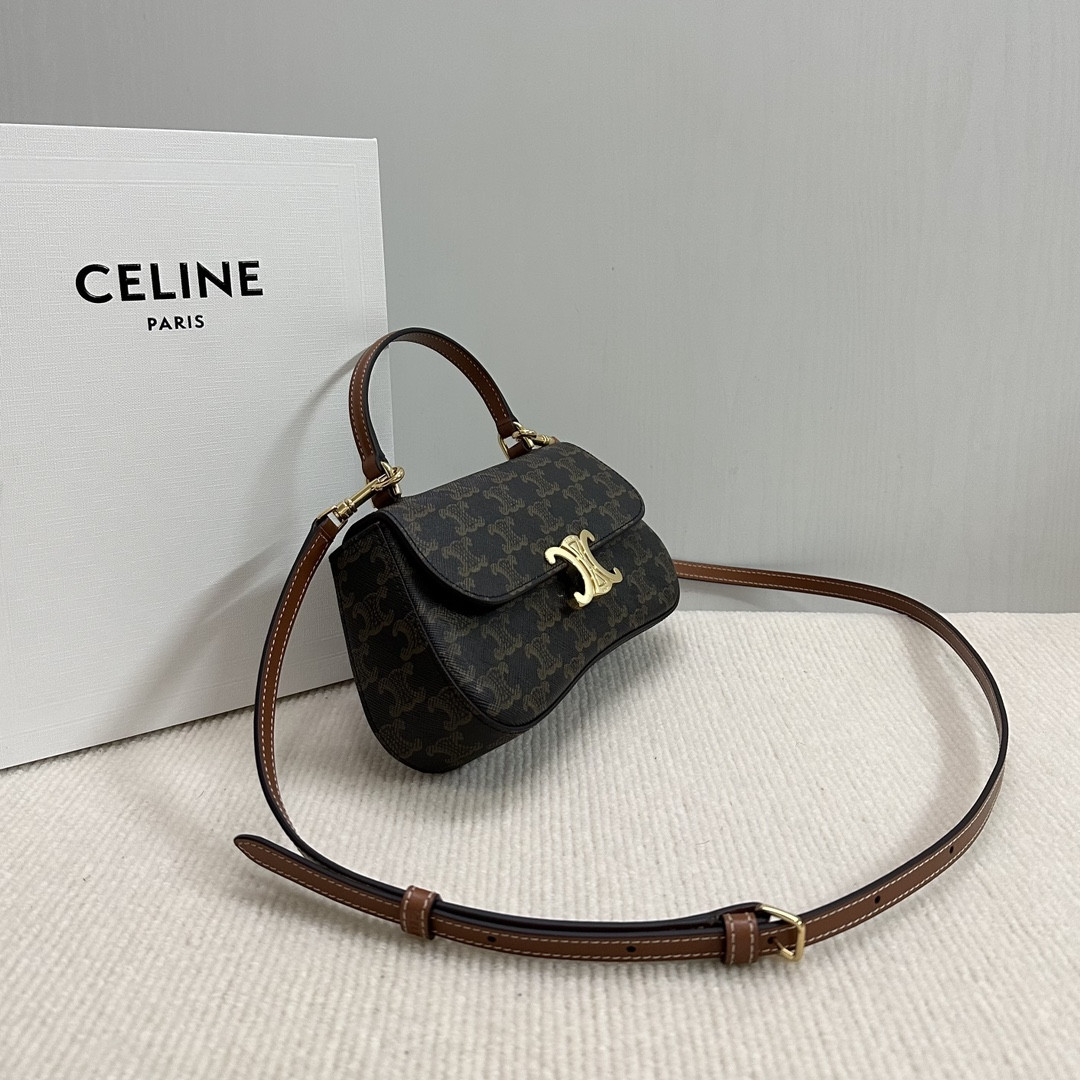 Ce**e teen Ce**e lola in triomphe canvas and calfskin 20x11.5x5cm