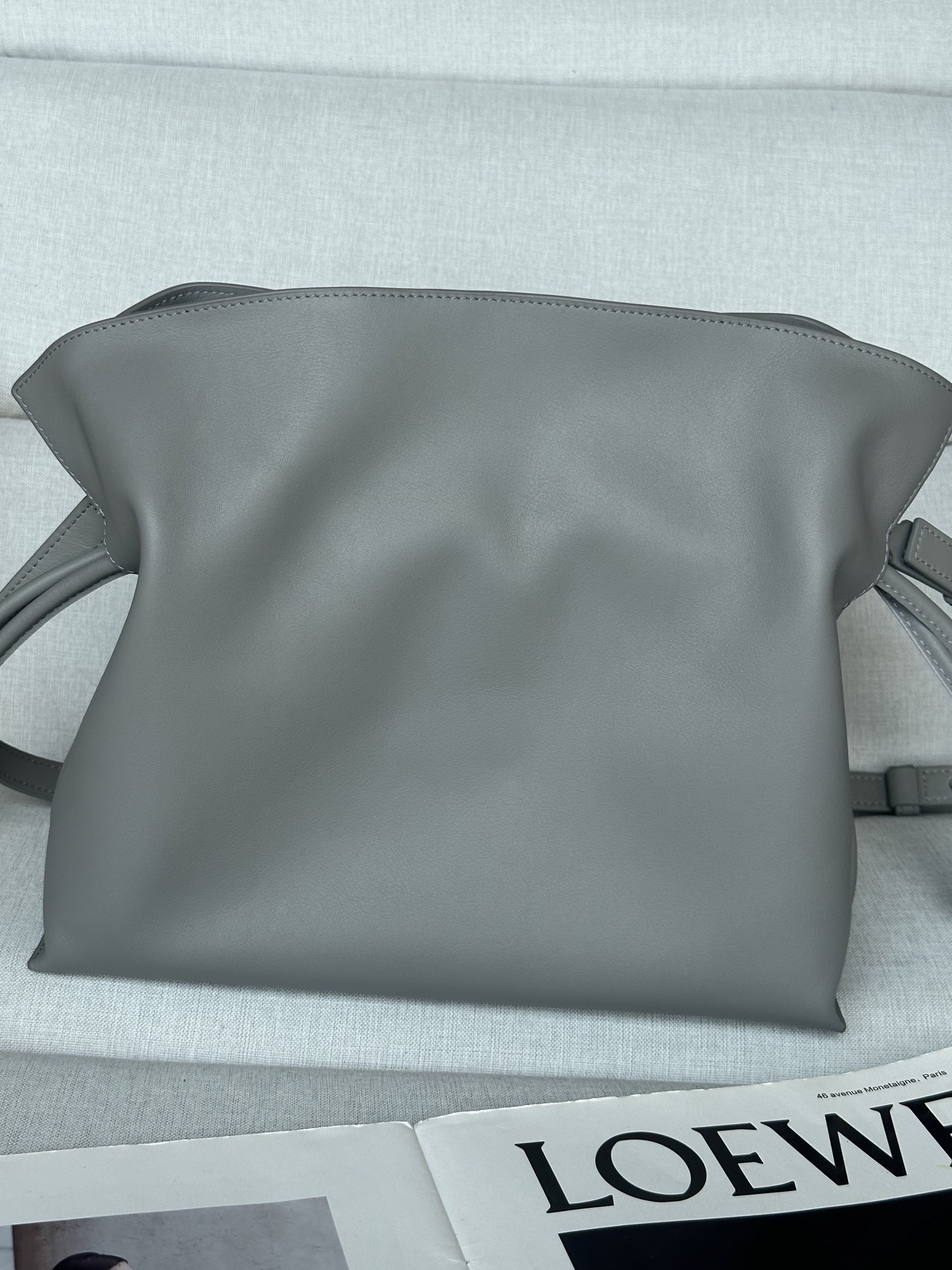 L0ew* x albers medium flamenco clutch in nappa calfskin 24.5x30x10.5cm