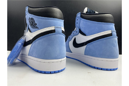AIR JORDAN 1 RETRO HIGH WHITE UNIVERSITY BLUE BLACK 555088-134