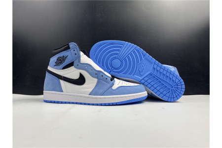 AIR JORDAN 1 RETRO HIGH WHITE UNIVERSITY BLUE BLACK 555088-134