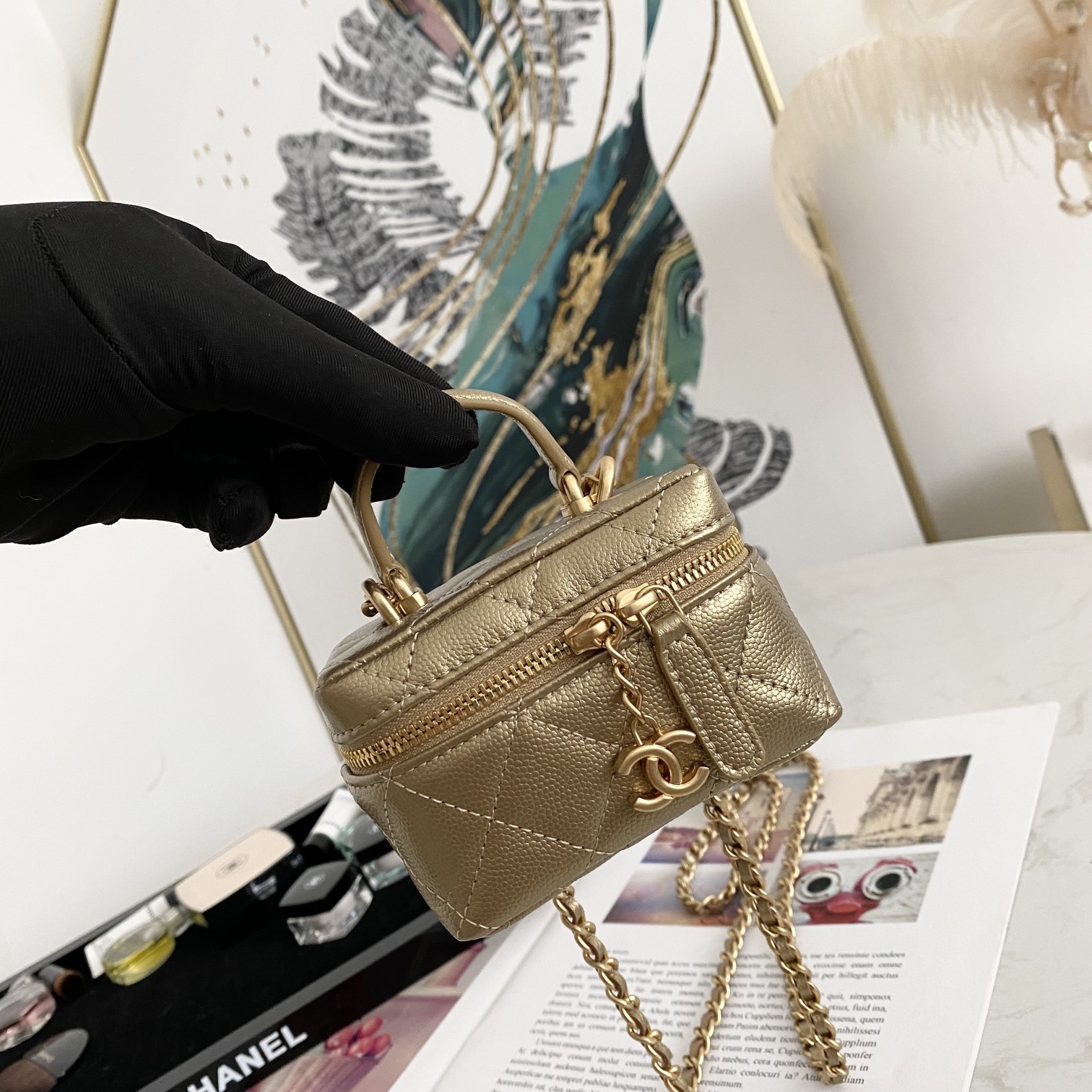 Ch@nel Vanity Bag-11.5x12x7CM