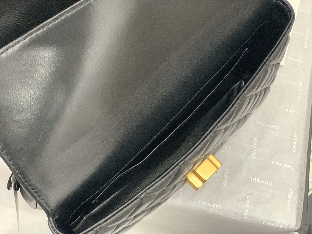 Ch@nel Flap Bag-22X7X13CM