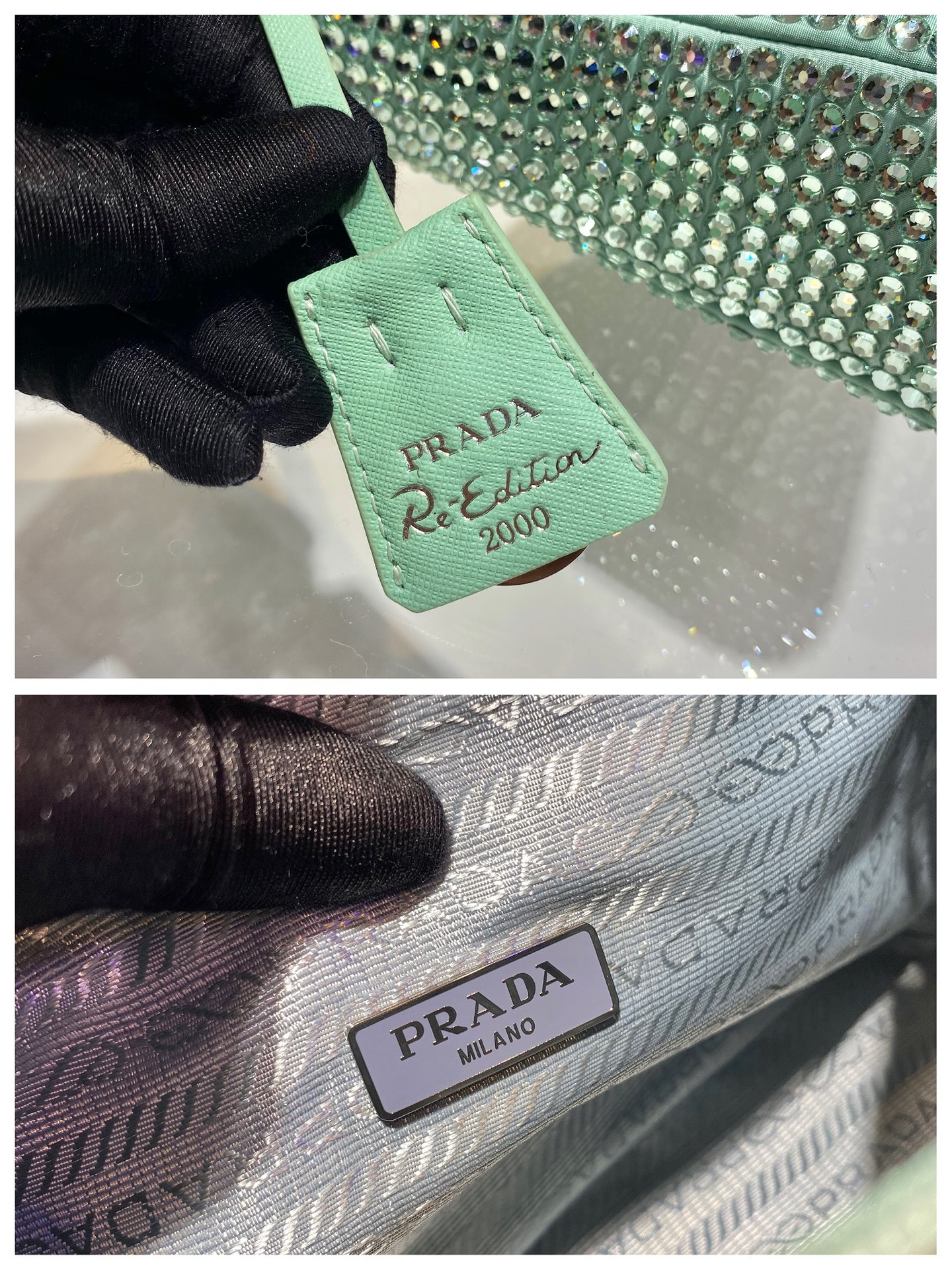 Pra*a nylon 1ne515 hobo bag-23*14*5cm