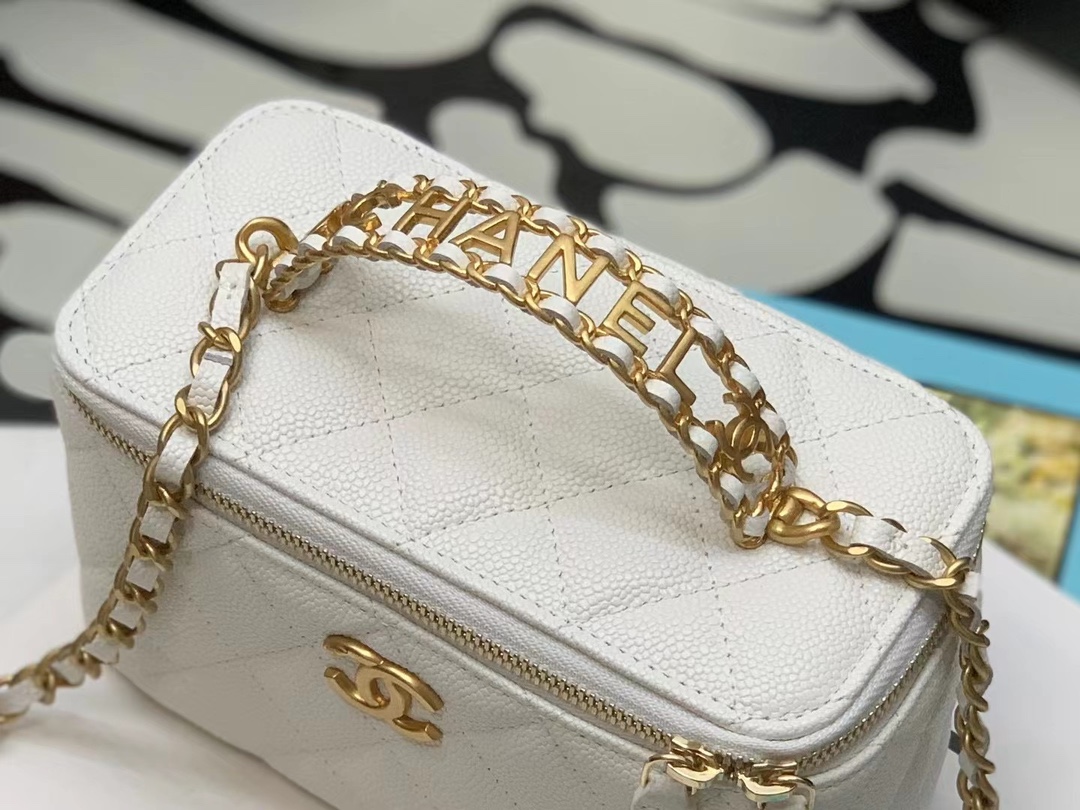 Ch@nel Cosmetic Bag-Caviar-18CM