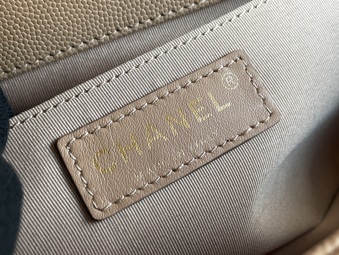 Ch@nel Boy Bag-Caviar-25CM