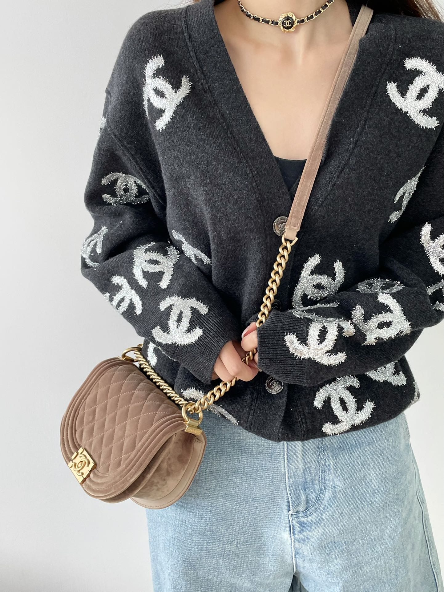 Ch@nel Boy Bag-18*12.5*6CM