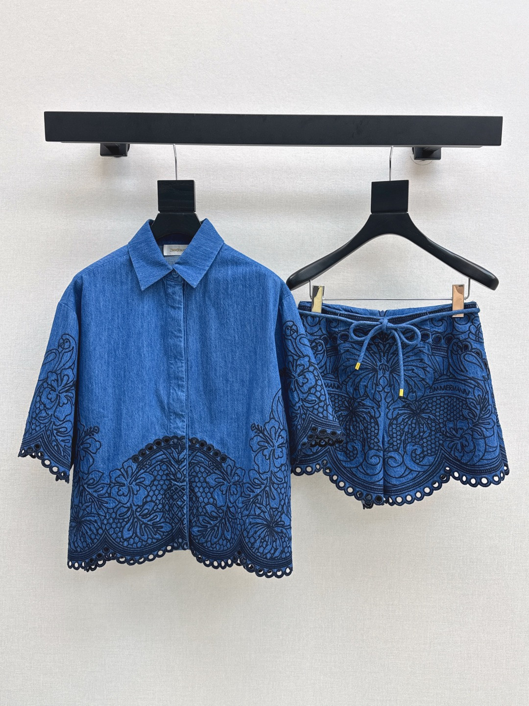 Zimmermann Women''s Coco Embroidered Denim Set