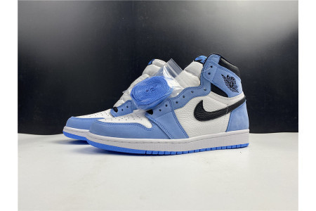 AIR JORDAN 1 RETRO HIGH WHITE UNIVERSITY BLUE BLACK 555088-134