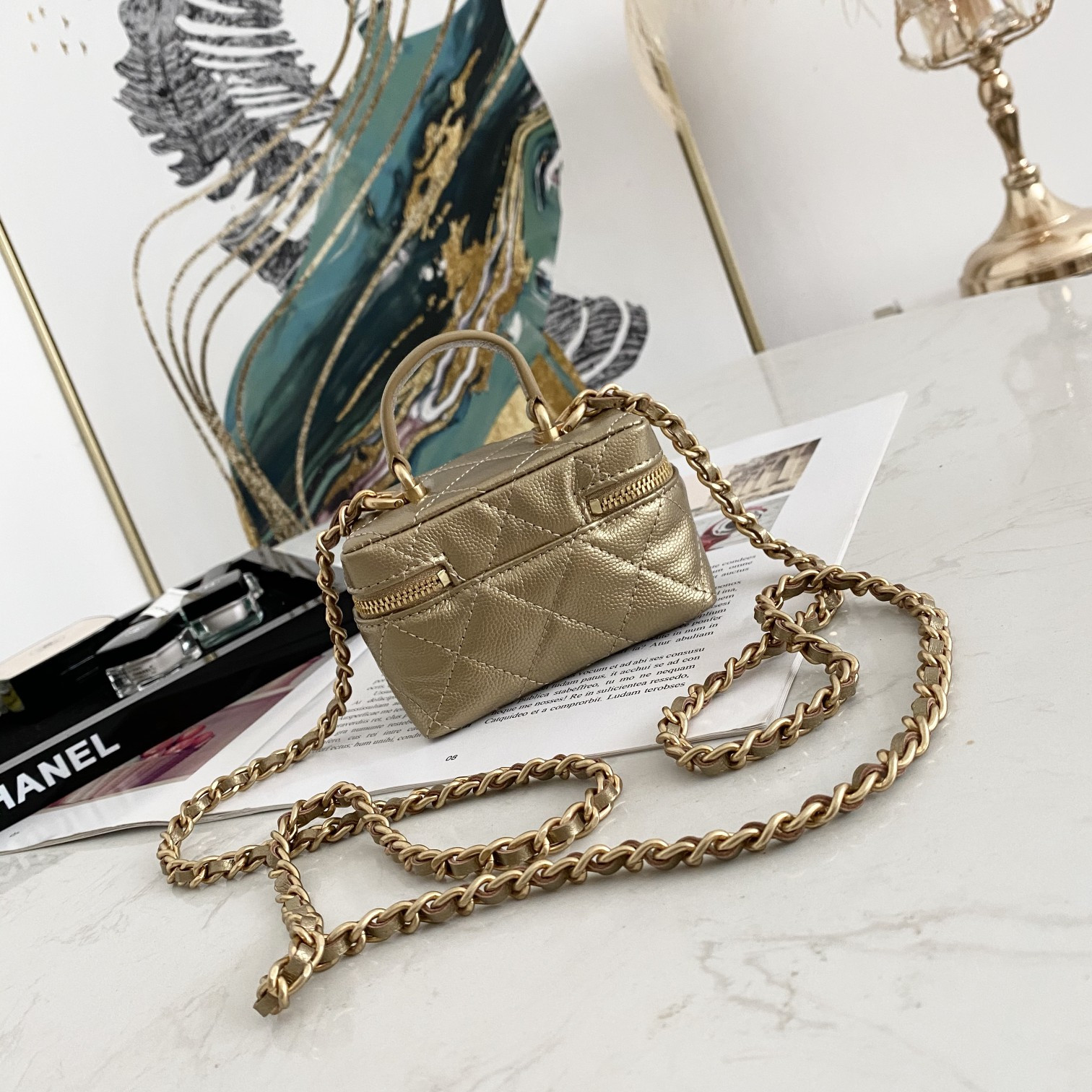 Ch@nel Vanity Bag-11.5x12x7CM