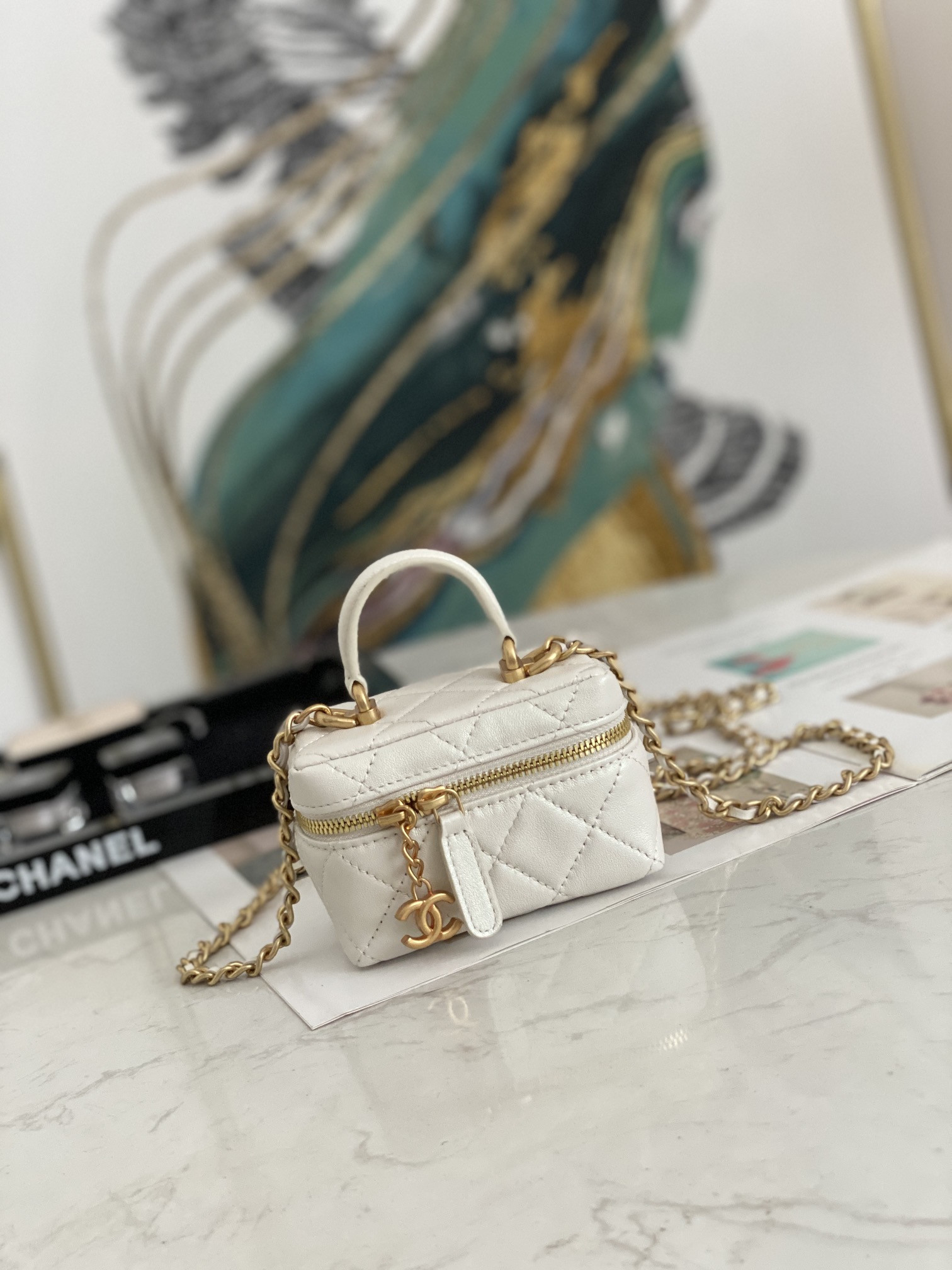 Ch@nel Vanity Bag-11.5x12x7CM