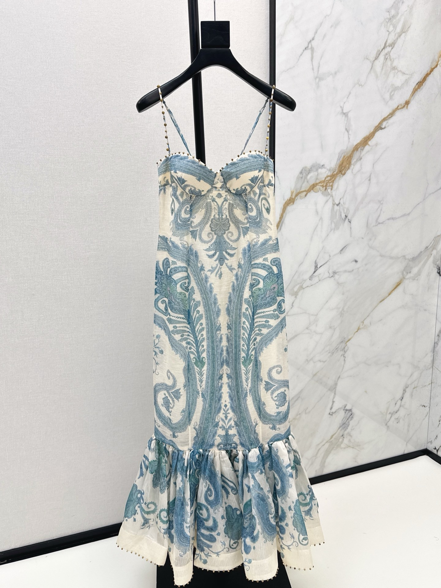 Zimmermann Illuminate Gown in Turquoise Paisley