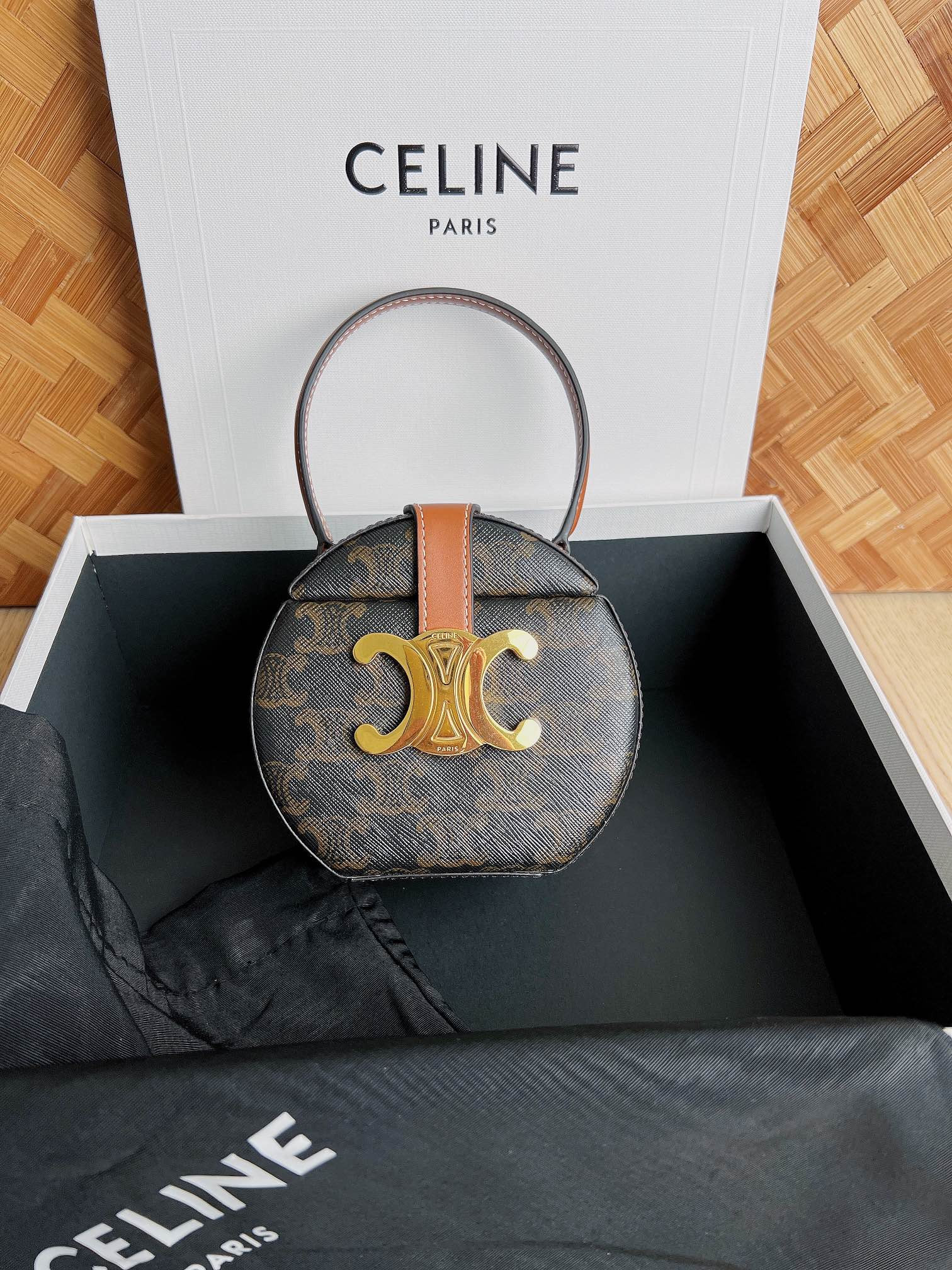 Ce**e cubic box bag-12.5×11.5×9cm