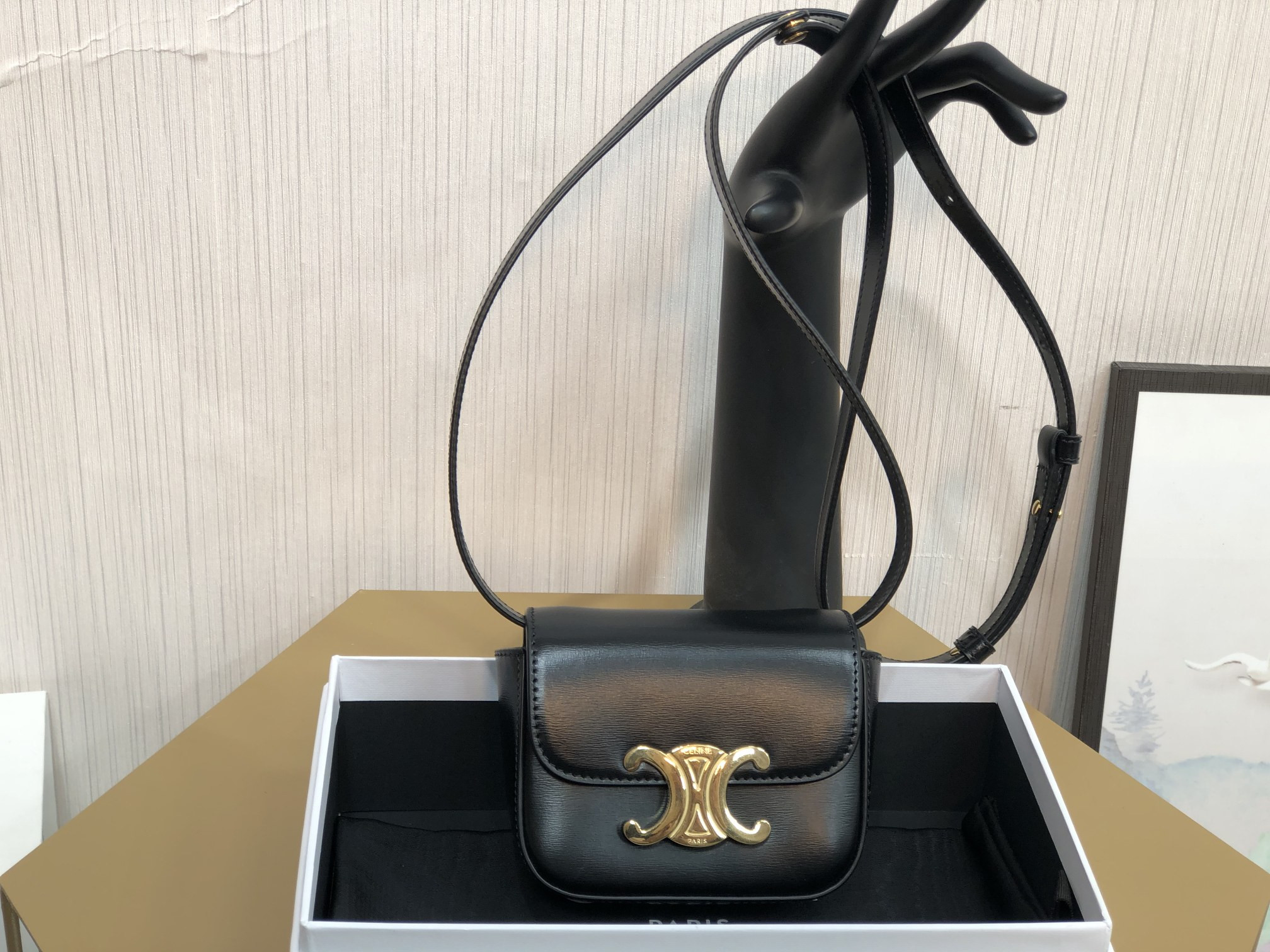 Ce**e triomphe shoulder bag-11*8*4cm