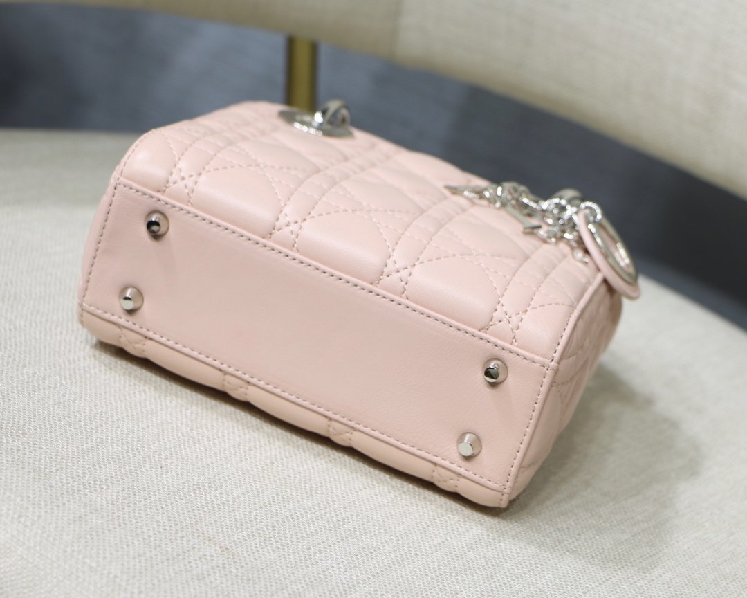 lady D*or with lambskin-17*15*8cm