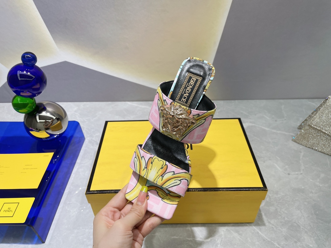 F**di×versace heels-6cm